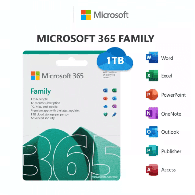 Nâng cấp Microsoft Office 365 12 tháng +1TB Onedrive